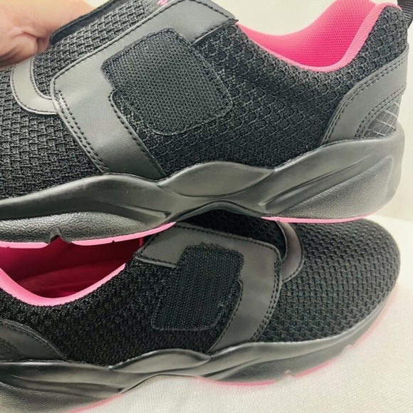 Propet Black Pink Stability X Strap Womens Sneakers Diabetic Orthotic EV Insole - Picture 9 of 9